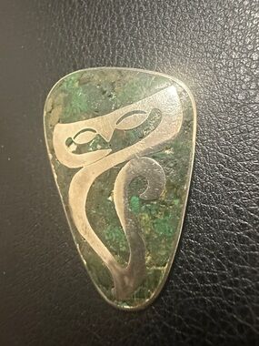 925 Sterling Silver Green Cat Decorative Pendant